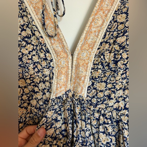 Free People Floral Boho romper Dress with Bell Sleeves - Picture 2 of 7